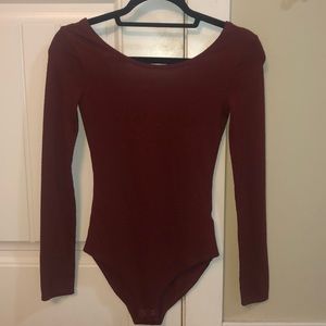 Low back long sleeve body suit